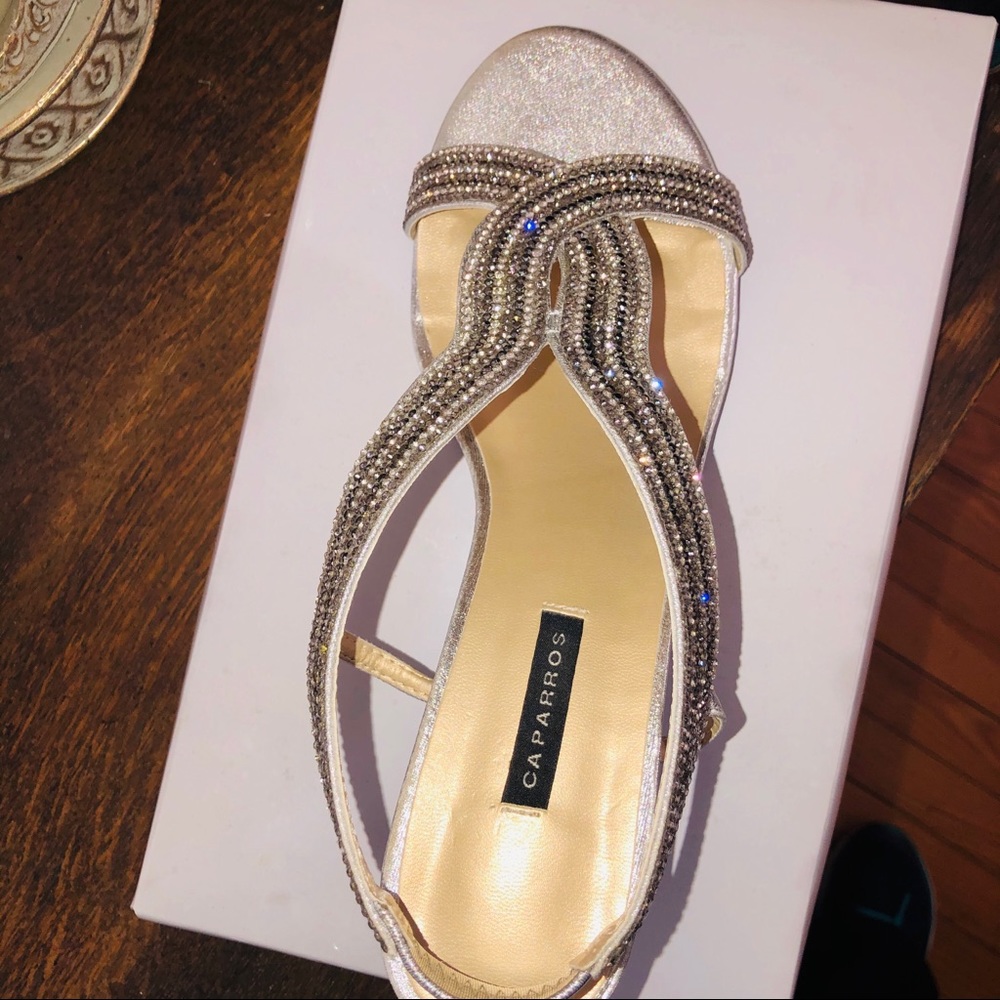Silver Metallic Heels-size 9